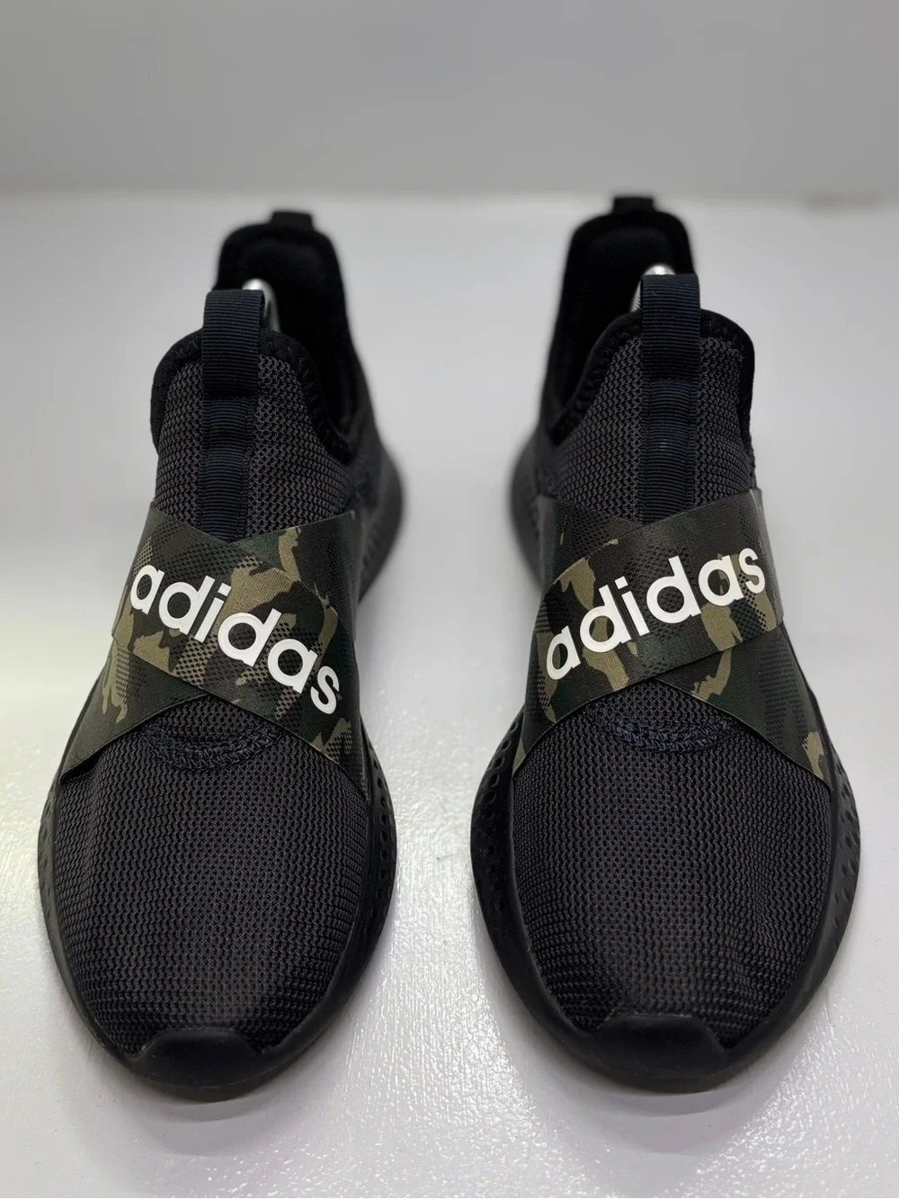 Adidas Lite Racer Adapt 5.0 Black Camo Slip-On Sneakers Men’s 9.5 EUC